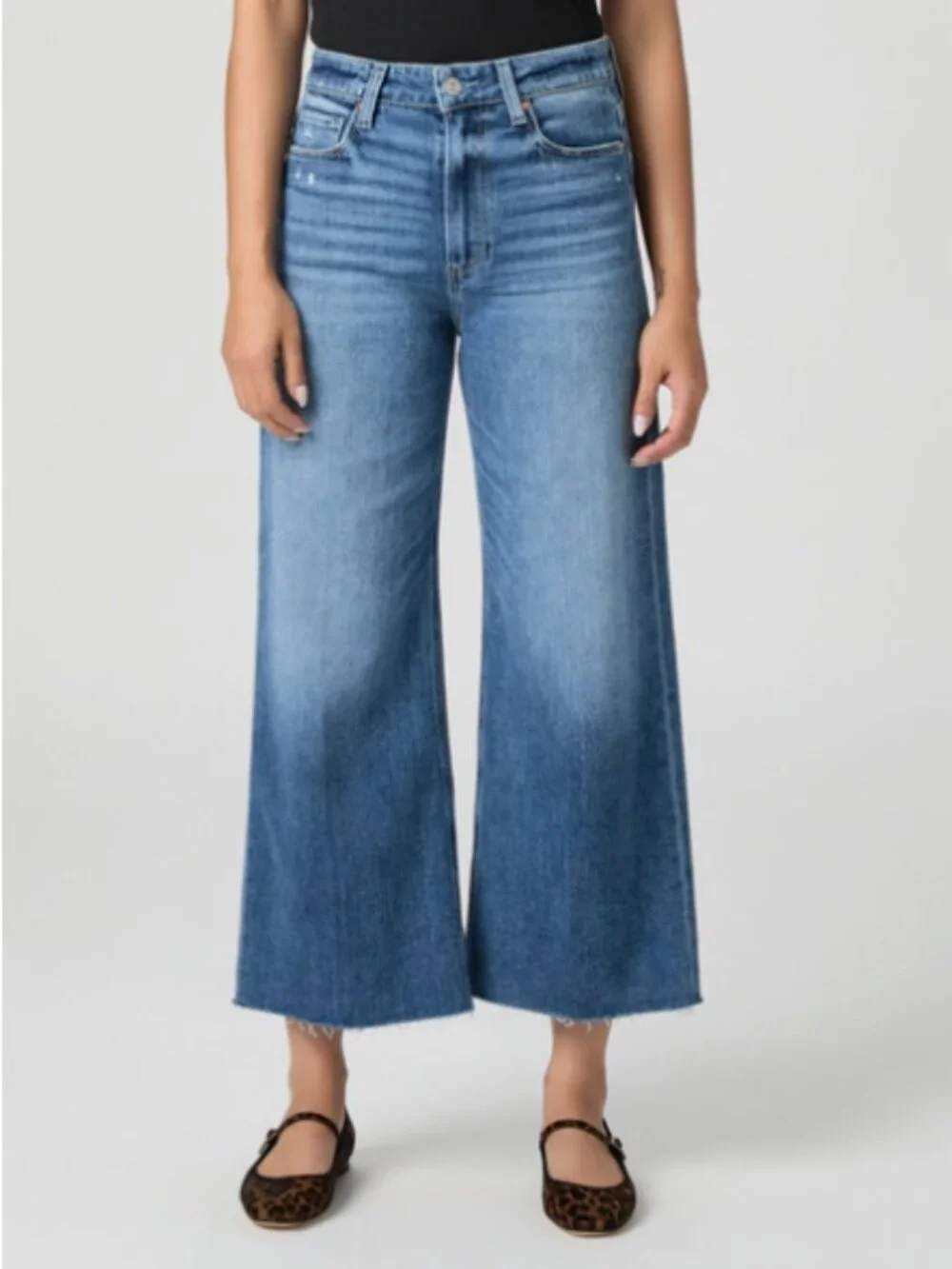 Paige Anessa Petite Wide Leg Jean - 27 - Picture 1 of 10